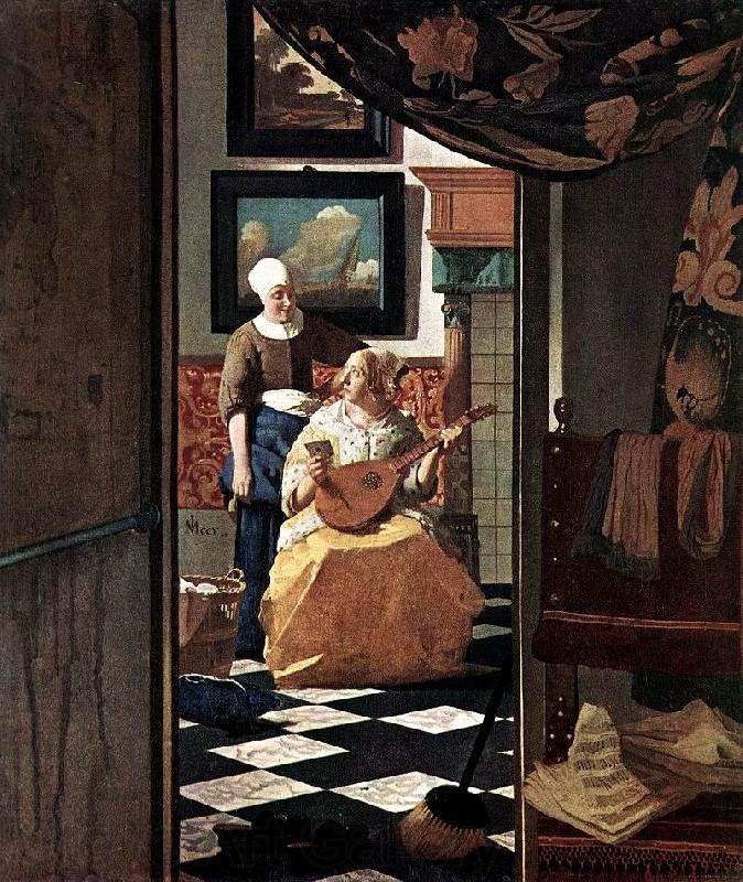 Jan Vermeer The Love Letter Norge oil painting art